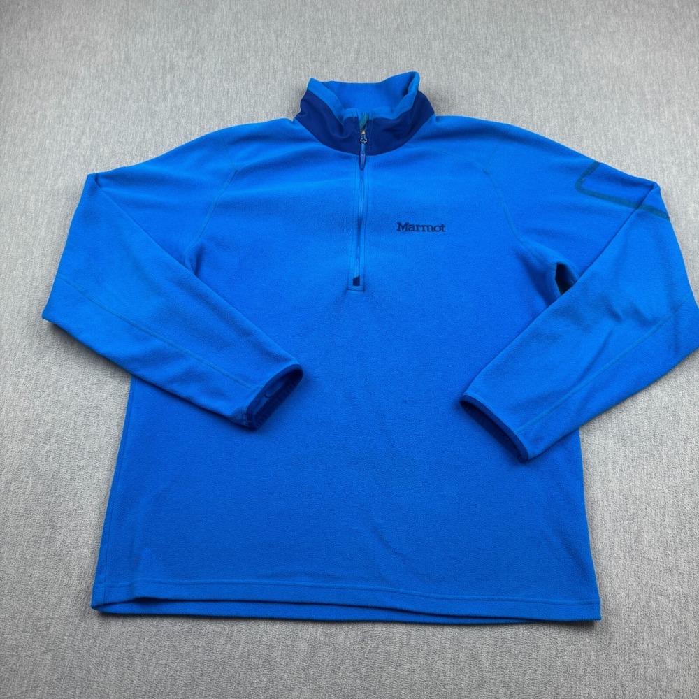 Marmot Blue Men's 1/4 Zip Fleece Sweater